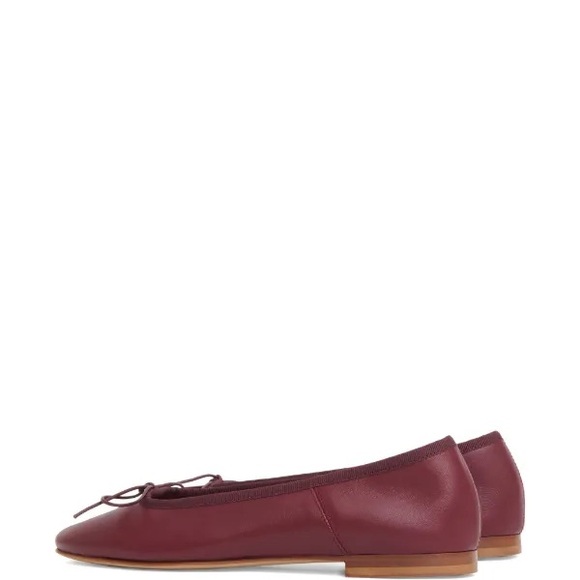 Mansur Gavriel Dance Ballet Flats Burgundy lambskin NIB size 39 - Picture 4 of 4